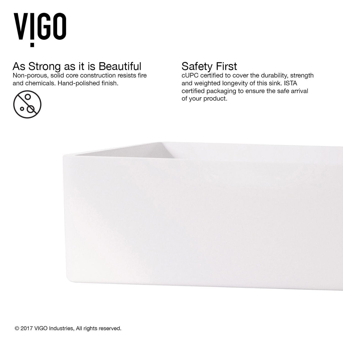 Magnolia White Bathroom Sink/Basin Set with Duris Faucet and Rectangular Composite Vessel
