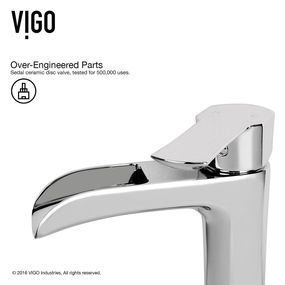Marigold White Bathroom Sink/Basin Set with Niko Faucet and Rectangular Composite Vessel