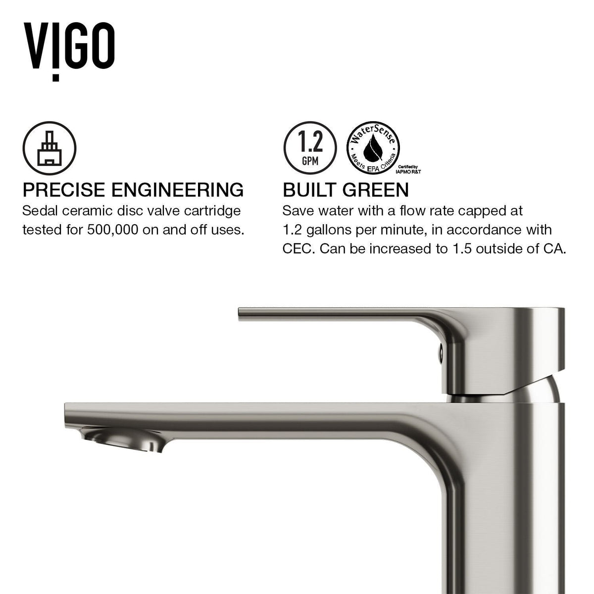 Palazzo Gothic Grey Bathroom Sink/Basin Set with Niko Faucet and Rectangular Vessel