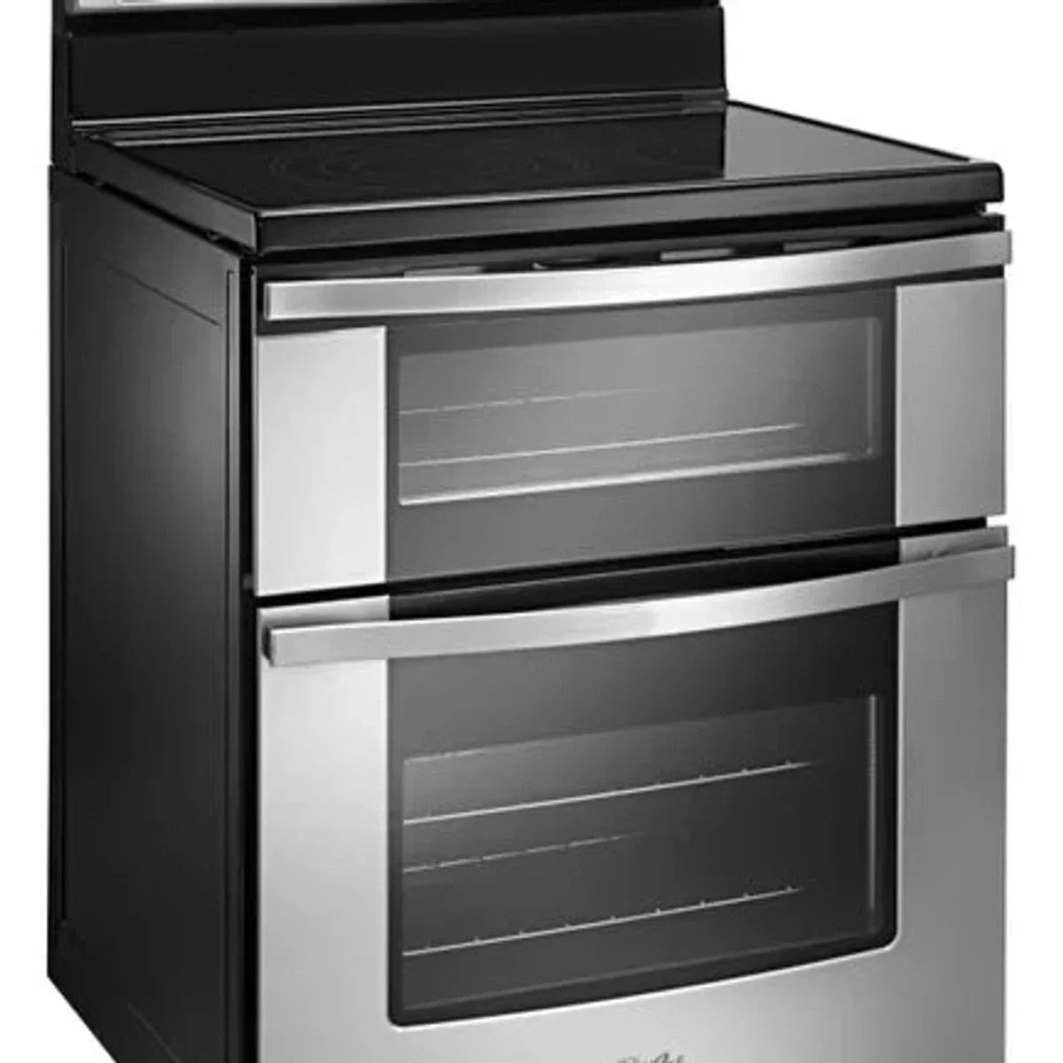 Whirlpool 30 in 6.7 cu ft. Stainless Steel Electric Double Oven Range with True European Convection