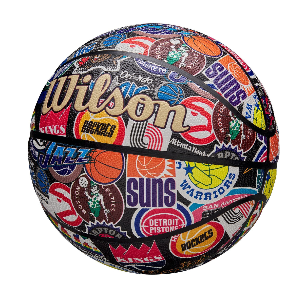All Team Retro Classic Composite Leather Basketball, Official Size