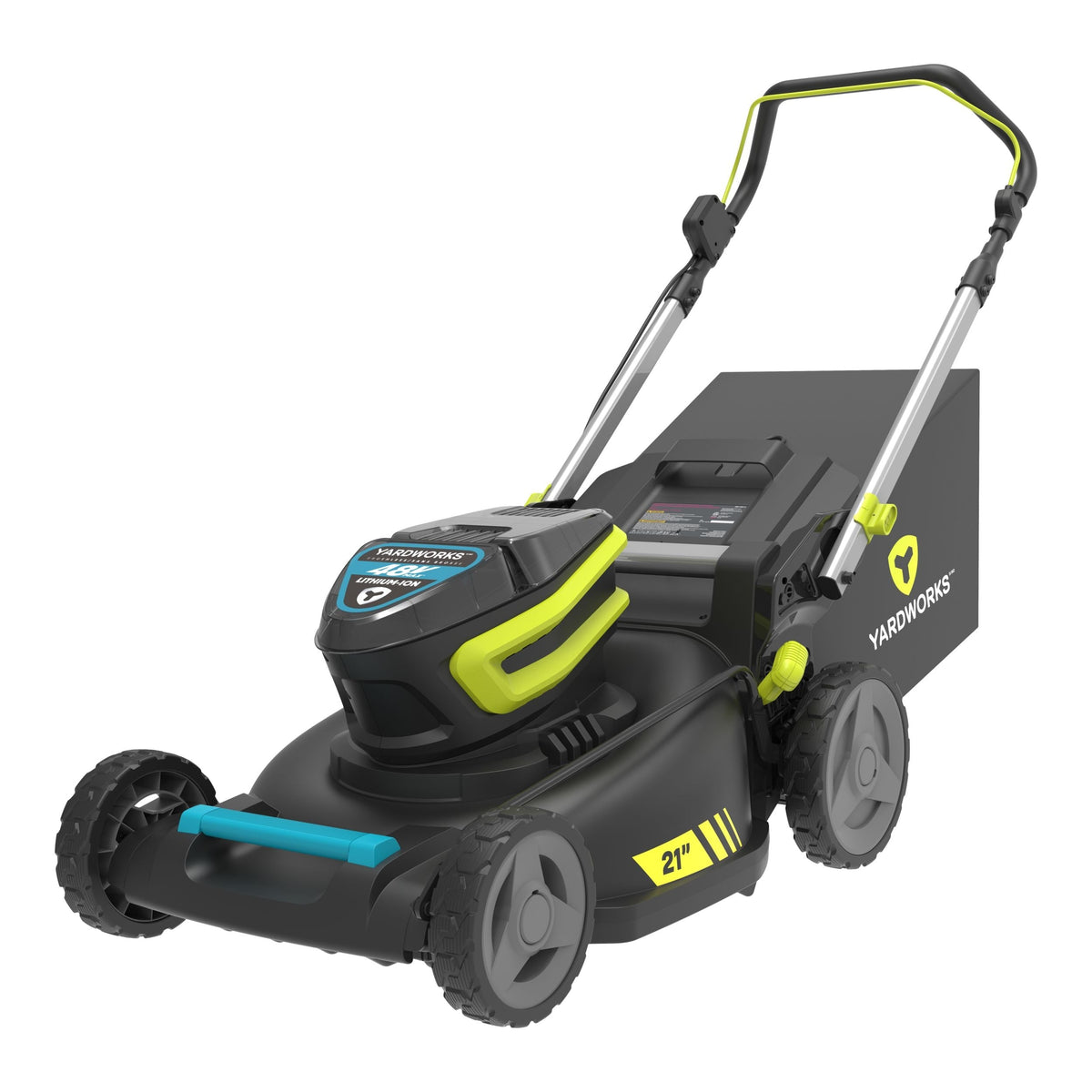 48V 3-in-1 Brushless Push Lawn Mower, 21-in with 6Ah Battery & Charger