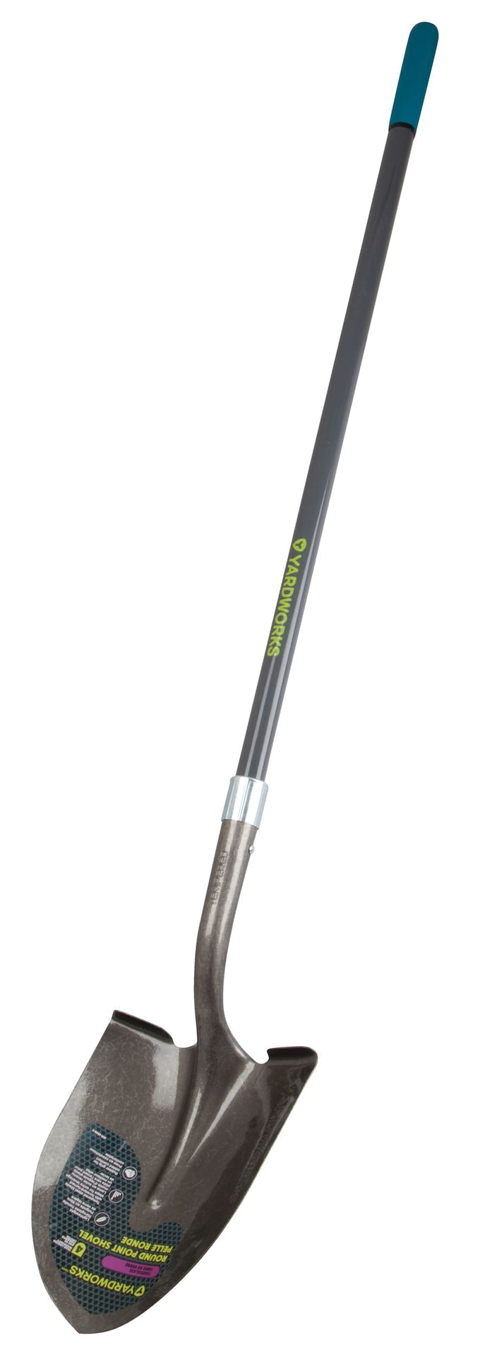 Ergo Steel Round-Point Long-Handle Shovel, 57-in Fibreglass Shaft
