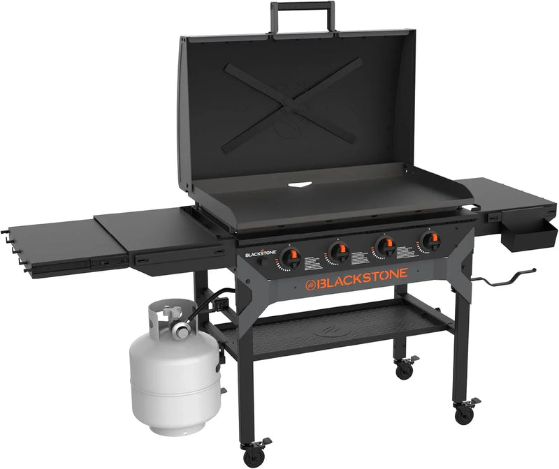 Iron-Forged 36" Omnivore Griddle – Premium Powder-Coated Steel with Reinforced Hood, Black Finish F7293