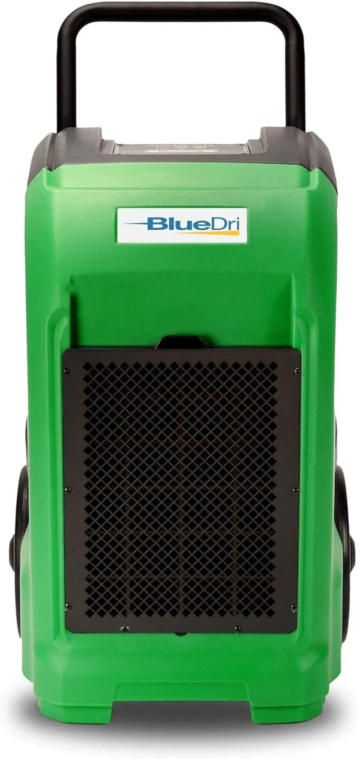 Commercial dehumidifier, suitable for homes, basements, garages and workplaces. Industrial water loss treatment equipment - a set of 1-piece, blue
