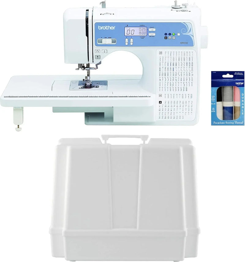 Brother Sewing and Quilting Machine, Computerized, 165 Built-in Stitches, LCD Display, Wide Table, 8 Included Presser Feet, White, 20x12x17 Z2001