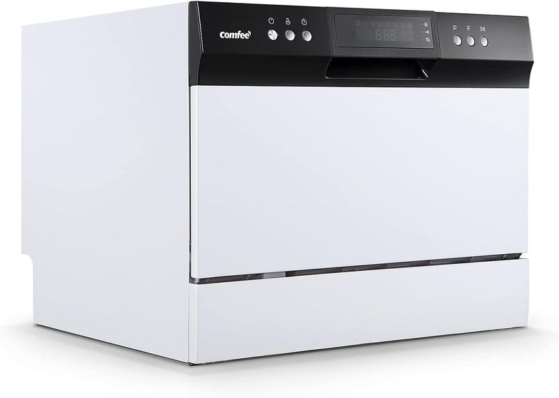 Desktop dishwasher, Energy Star portable dishwasher, 6 dish settings, small dishwasher with 8 washing programs, high-speed operation, baby care, energy-saving and glass material, dormitory dishwasher, RV and apartment dishwasher M2931