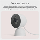 Google Nest Cam Indoor (Wired, 3rd Gen) - Indoor Security Camera with 2K Video - Works with Google Home - With Gemini - Berry