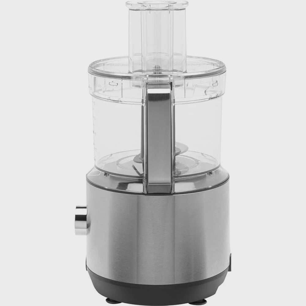 GE 550-Watt 12-Cup Food Processor with Accessories and Stainless Steel Blades, Stainless Steel