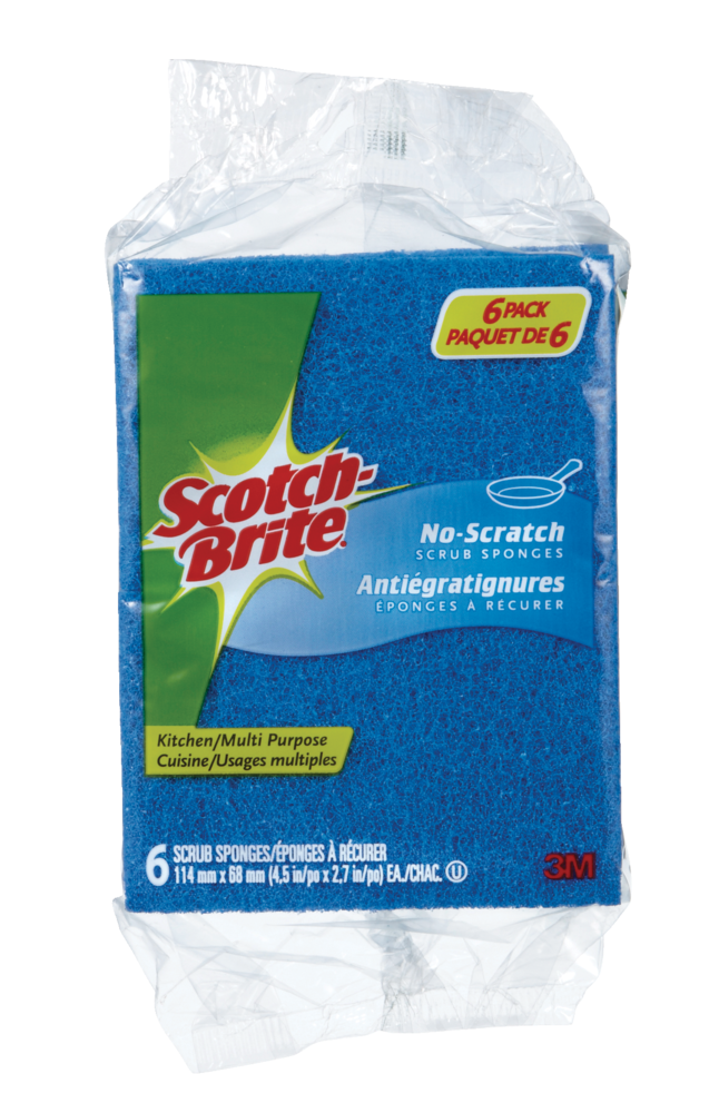 Non-Scratch All-Purpose Scrub Sponge, 6-pk L4310