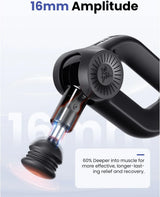 Professional massage gun - deep tissue impact massage, 16mm amplitude, suitable for professional muscle massager for athletes, can relieve pain, quiet electric back massager, as a gift for him