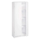 Pantry Cabinet Cupboard with 2 Doors, Adjustable Shelves, for Kitchen, Laundry or Utility Room