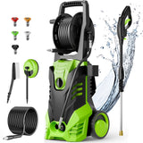 Electric Pressure Washer, 3800PSI 2.6 GPM Power Washer Machine with Hose Reel,4 Quick Connect Nozzles, Foam Cannon, for Cars, Patios, and Floor...