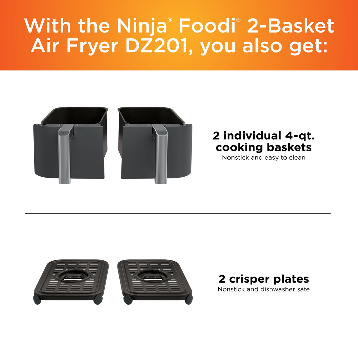 Ninja DualZone 6-in-1 8-Qt Air Fryer – Black