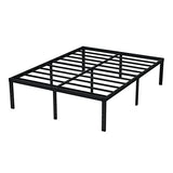 EMODA Queen Bed Frame No Box Spring Needed 18 Inch Heavy Duty Metal Tall Platform Bed Frame
