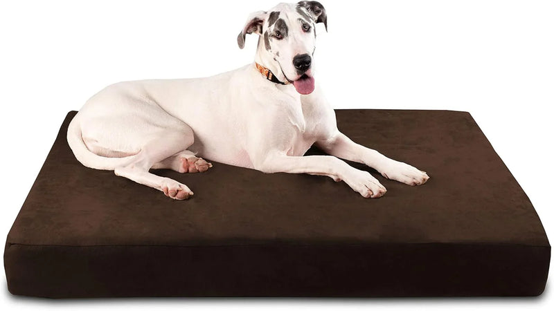 Fashion oversized dog bed (XL size, dark gray) - Thickness 7 inches, soft and comfortable, ergonomic cushion - Oversized dog bed - Durable and washable microfiber cover R2589