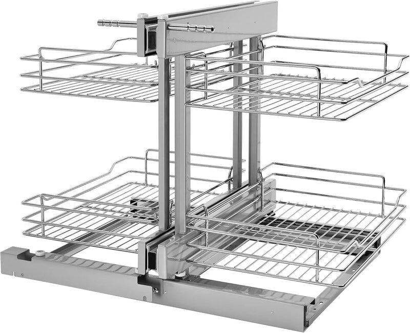 18-inch double-layer removable shelves with 4 shelves, silver color V7792