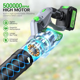 Leaf Blower, 900,000 RPM, 2 x 4.0Ah Batteries & Charger, Handheld Leaf Blowers for Lawn Care, 5 Speed Mode, Portable Lightweight Grass Blower for Yard, Patio Use