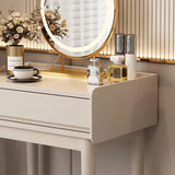 Makeup Vanity Desk with Drawers with Cushioned Stool Modern Vanity Desk Bedroom Vanity Set with Detachable Mirror and Makeup Box for Bedroom Girls Women