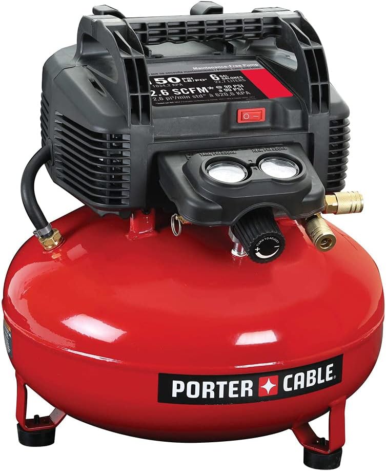 Air Compressor, 6-Gallon, Pancake, Oil-Free (C2002-ECOM) R4514