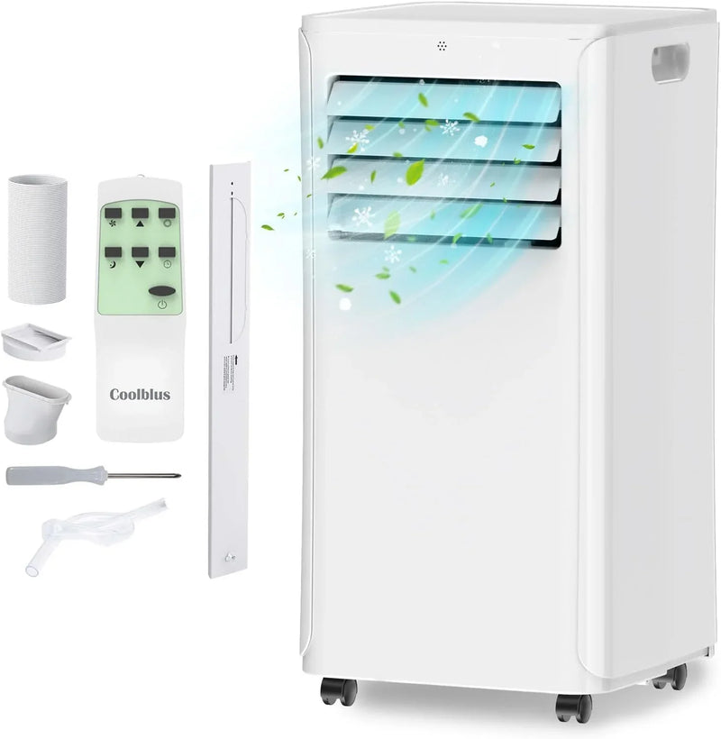8500 BTU Portable Air Conditioners Cool Up to 360 Sq.Ft,3 IN 1 portable ac unit with Remote Control/LED Display/24Hrs Timer/Window Installation Kit & Screwdriver,White F7986