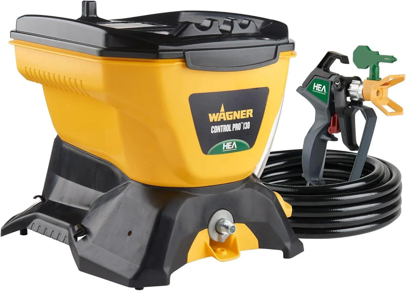 Spray gun kit, high-efficiency airless sprayer, low overspray, equipped with a 12-inch extension rod, suitable for large projects, with 515 and 413 type nozzles, yellow in color. T5923