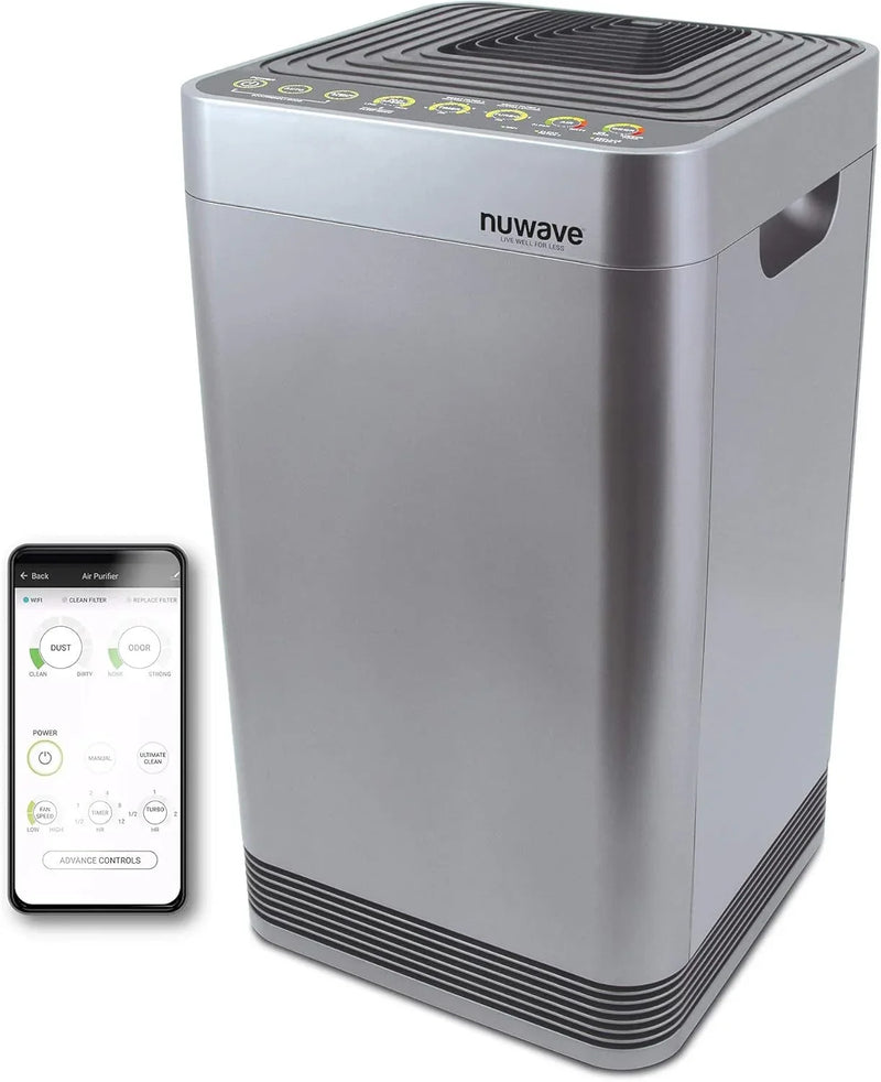 Whole-house air purifier, Ospip intelligent air purifier, equipped with a five-level tower structure filter, air quality and odor sensors, bedroom sleep mode, can remove 99.99% of dust, smoke, pollen and allergens. Y5693