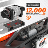 for Tacoma 3rd Gen Stubby Front Bumper Compatible with 2016 2017 2018 2019 2020 2021 2022 2023 Tacoma with Skid Plate, Winch Plate, License Plate Frame, LED Lights & D-rings, Black