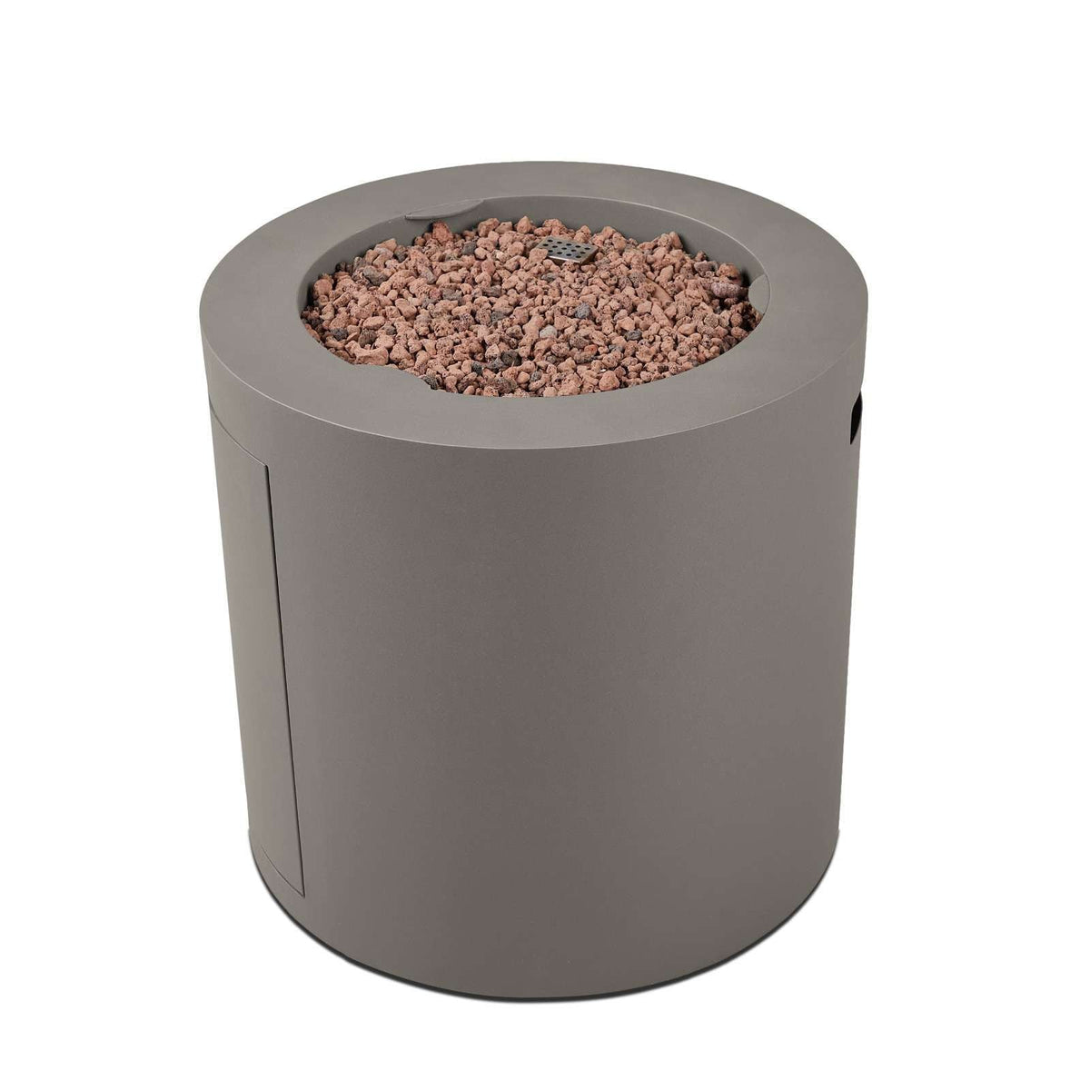 Aegean Steel Propane Fire Pit Hidden Tank in Mist Gray, 24-in