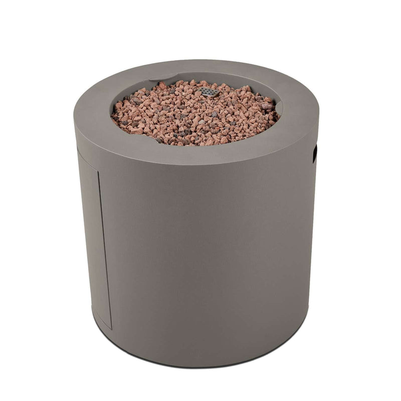Aegean Steel Propane Fire Pit Hidden Tank in Mist Gray, 24-in P8422