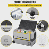 VEVOR Car Refrigerator 48Qt, Dual Zone Car Fridge Freezer12/24V DC 110-240V AC Electric Compressor Cooler for Truck Vehicle RV