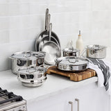 All-Clad D3 Stainless 3-Ply Bonded Cookware, 13-pieces