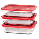 Glass Meal Prep Food Storage Container Set, 6-pc
