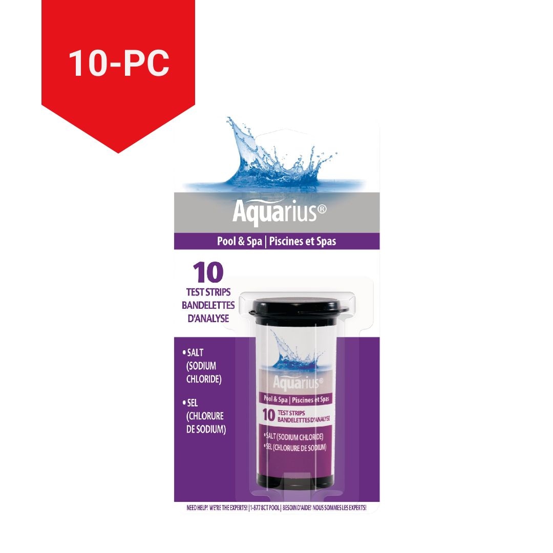 Aquarius Sodium Chloride Pool & Spa Salt Water Test Strips, 10-pk