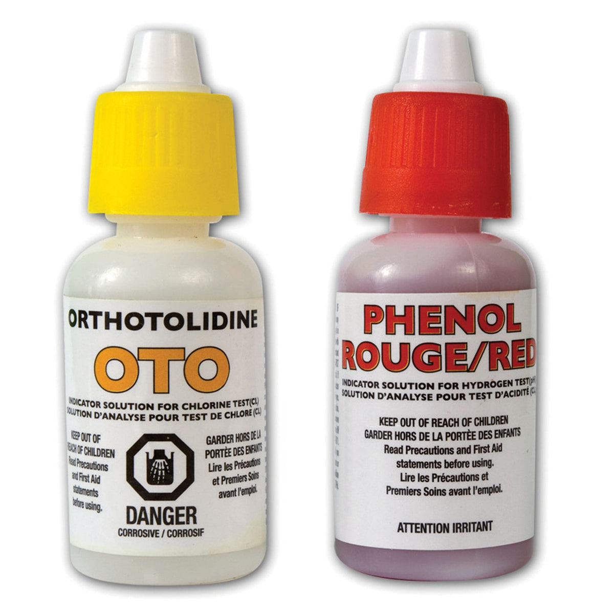 Aquarius Test Kit OTO & Phenol Refill Bottles, 20-mL