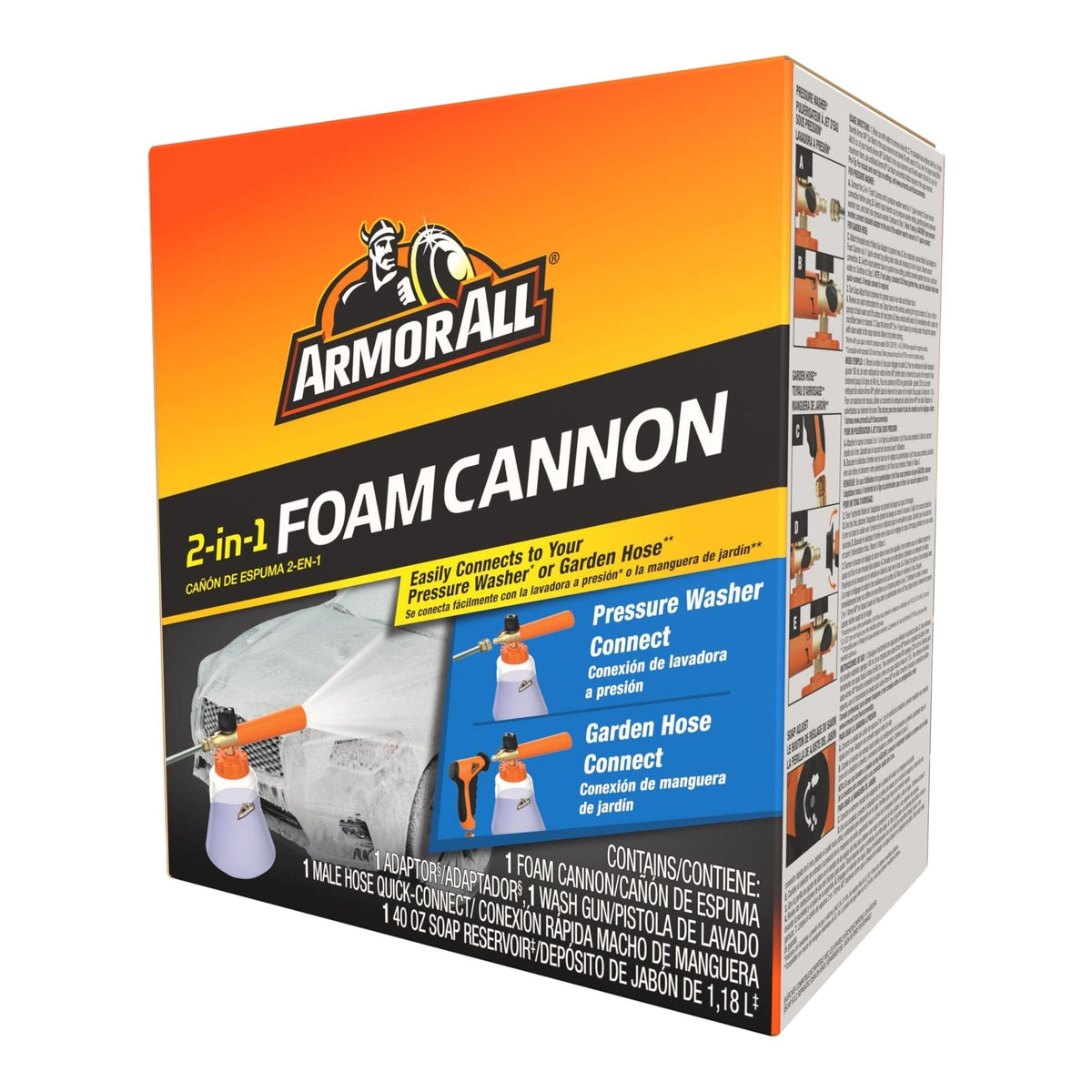 2-in-1 Foam Cannon with Adapter, 1.2-L