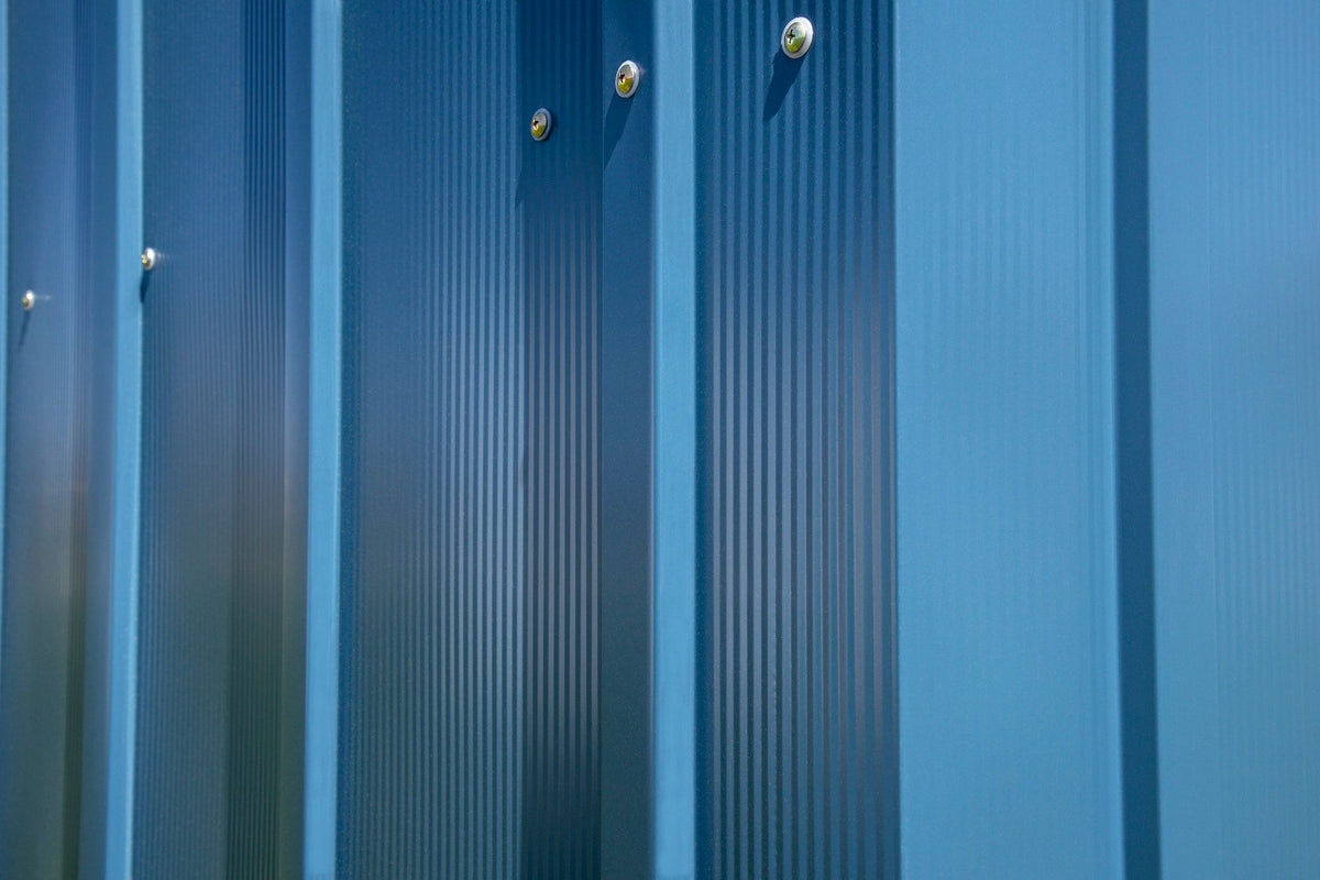 Arrow Classic 12x17-ft Blue Grey Corrosion-Resistant Metal Shed