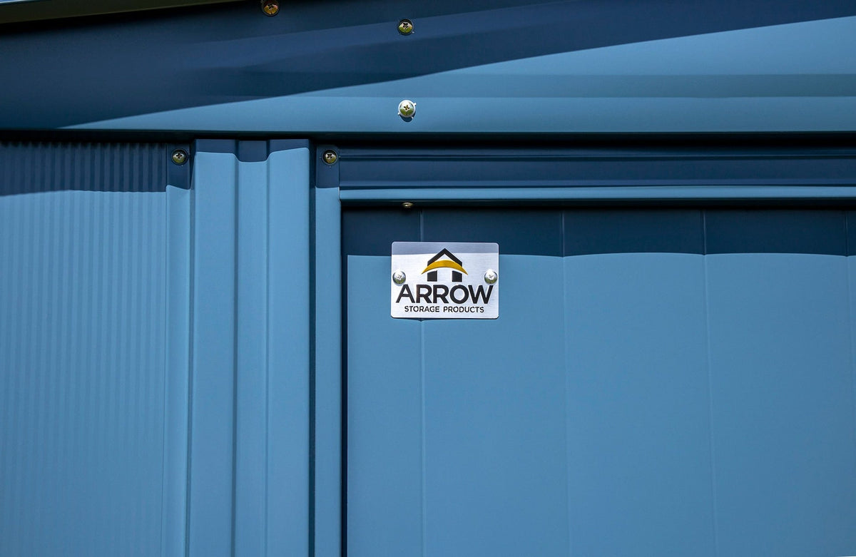Arrow Classic 14x12-ft Blue Grey Corrosion-Resistant Steel Shed