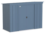 Arrow Classic Galvanized Steel Storage Shed, Blue Grey, 8-ft x 4-ft