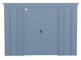 Arrow Classic Galvanized Steel Storage Shed, Blue Grey, 8-ft x 4-ft