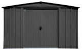 Arrow Classic Galvanized Steel Storage Shed, Charcoal, 10-ft x 12-ft