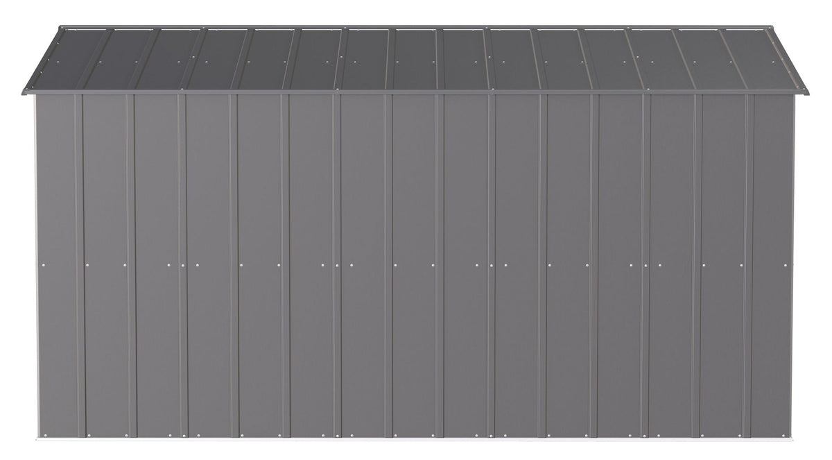 Arrow Classic Galvanized Steel Storage Shed, Charcoal, 10-ft x 12-ft