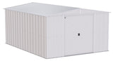 Arrow Classic Galvanized Steel Storage Shed, Flute Grey, 10-ft x 14-ft