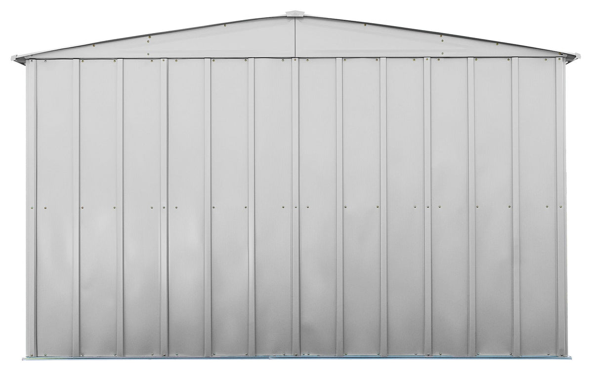 Arrow Classic Galvanized Steel Storage Shed, Flute Grey, 10-ft x 14-ft