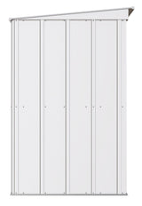 Arrow Classic Galvanized Steel Storage Shed, Flute Grey, 8-ft x 4-ft