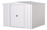 Arrow Classic Galvanized Steel Storage Shed, Flute Grey, 8-ft x 8-ft