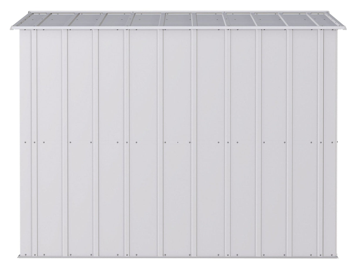 Arrow Classic Galvanized Steel Storage Shed, Flute Grey, 8-ft x 8-ft