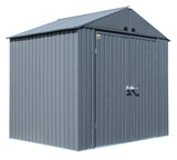 Arrow Elite Steel Storage Shed, Anthracite, 8-ft x 6-ft