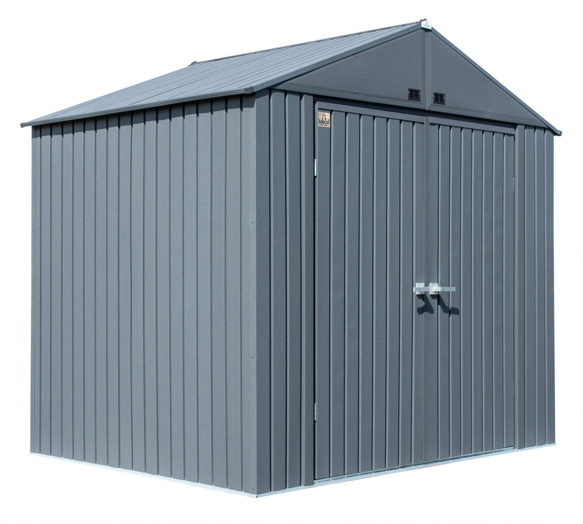 Arrow Elite Steel Storage Shed, Anthracite, 8-ft x 6-ft