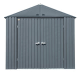 Arrow Elite Steel Storage Shed, Anthracite, 8-ft x 6-ft